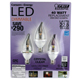 Feit Electric LED Dimmable CFC Candelabra Base 4.8watt/40watt 300 Lumens (3-Pack)
